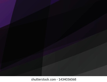 Black abstract template for card or banner. Metal Background with waves and reflections. Business background, silver, illustration. Illustration of abstract background with a metallic element