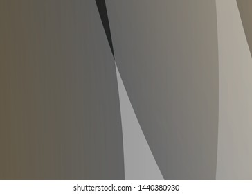 Black abstract template for card or banner. Metal Background with waves and reflections. Business background, silver, illustration. Illustration of abstract background with a metallic element