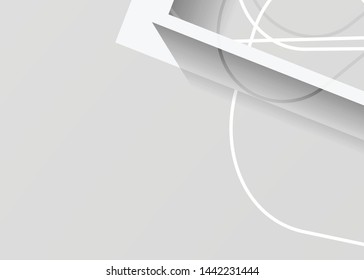 Black abstract template for card or banner. Metal Background with waves and reflections. Business background, silver, illustration. Illustration of abstract background with a metallic element