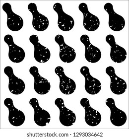 Black abstract texture with metaballs or blobs. Simple geometric shapes. Poster or wallpaper design. Vector illustration