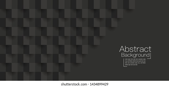 Black abstract texture. Vector background 3d paper art style can be used in cover design, book design, poster, cd cover, website backgrounds or advertising.