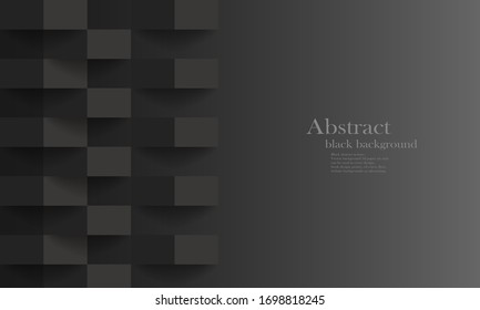 Black abstract. Black abstract texture. Vector background 3d paper art style can be used in cover design, book design, poster, flyer, cd cover, website backgrounds or advertising.