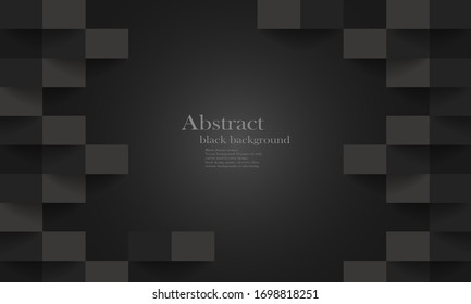 Black Abstract. Black Abstract Texture. Vector Background 3d Paper Art Style Can Be Used In Cover Design, Book Design, Poster, Flyer, Cd Cover, Website Backgrounds Or Advertising.