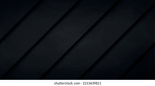 Black Abstract Textured Grunge Background Wall With Slanted Stripes - Vector Illustration