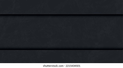 Black abstract textured grunge background wall with horizontal stripes - Vector illustration