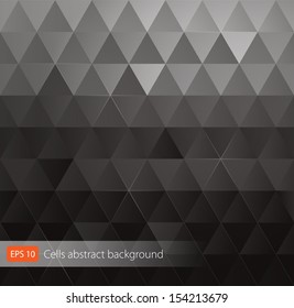 Black abstract triangles background