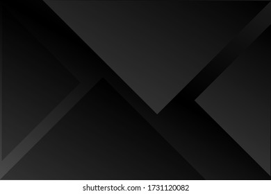 Black abstract vector background design template with triagles