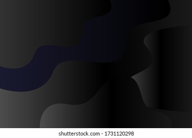 Plantilla de diseño de fondo de vector abstracto negro con formas de fluido