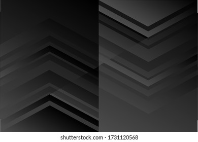 Black abstract vector background design template with geometric shapes