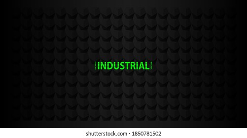 Black abstract vector business background. Business minimal texture with architecture pattern. Conceptual industrial darkt background	