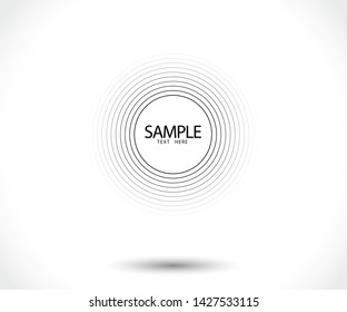 Black abstract vector circle frame line logo. Element for graphic web design, Template for print, textile, wrapping, decoration. Round border Icon circle texture. - vector illustration