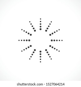 Black abstract vector circle frame halftone dots logo emblem design. Round border Icon using circle dots texture.Vector illustration EPS 10