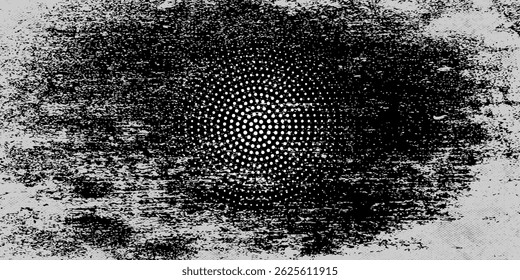 Black abstract vector circle frame halftone dots logo emblem design element for medical, treatment, cosmetic. Round border Icon using halftone circle dots raster texture.