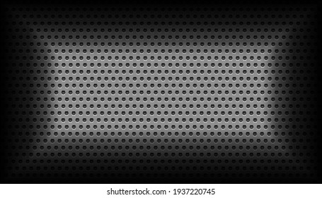 Black abstract vector illustrator . Dark geometric grid background. 