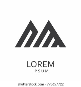 Black abstract vector logo design template