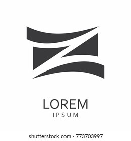 Black abstract vector logo design template