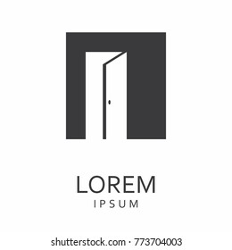 Black abstract vector logo design template
