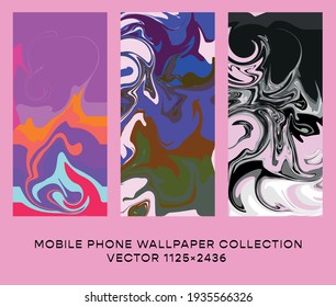 Black abstract wallpaper background. Creative design artwork. Abstract wallpaper background. Vector colorful abstract pattern wallpaper. Creative graphic design background. Mobile phone wallpaper.