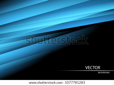 Black Abstract Wallpaper Blue Lines Material Stock Vector Royalty