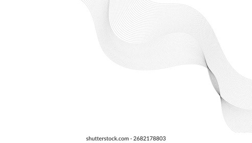 Onda Abstractas negra sobre fondo de Tecnología de Espacio para texto blanco