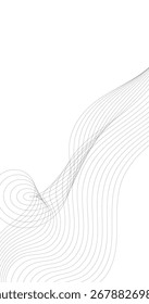 Schwarz Abstrakte Wellen Punkte auf weißem Hintergrund Vorlage für Designgrafik
