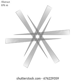 Black abstract . White background . vector