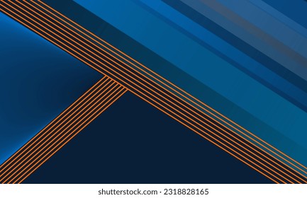 Black abstract wide horizontal banner with orange and gray lines, arrows and angles.