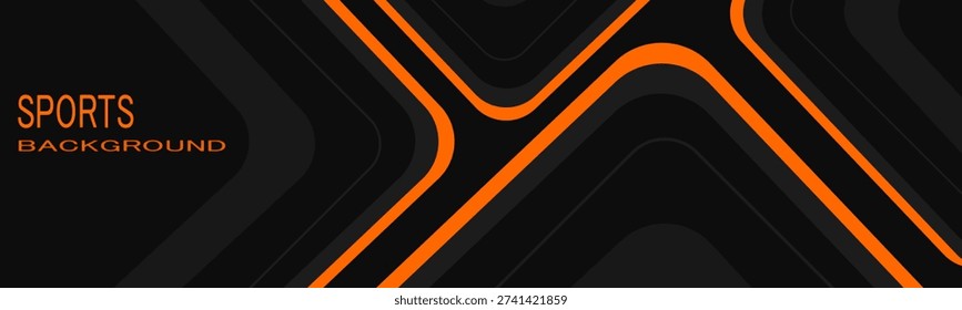 Anuncio Horizontal negro abstracto