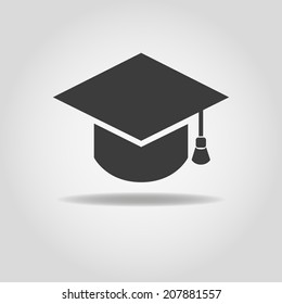 Black academic cap with a tassel.