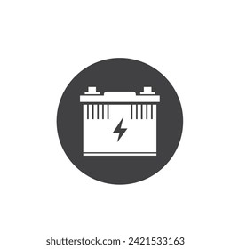 Schwarze Akkumulatorsymbol Vektorelement-Designvorlage Web