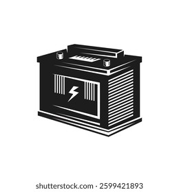 black accumulator shop and repair  logo icon vector design