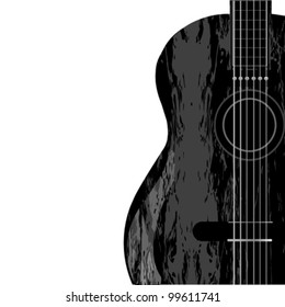 Black acoustic guitar