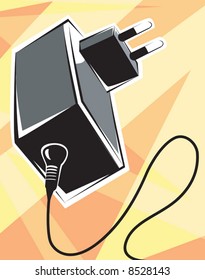  black adaptor with electric cable	
