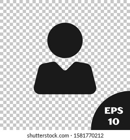 Black Add to friend icon isolated on transparent background.  Vector Illustration