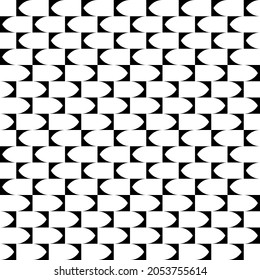 Black adn white repeated shapes. Vector white bullets and black background.