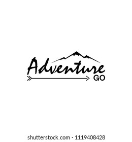 Adventure Awaits Lettering Inspiring Typography Poster Stock Vector ...