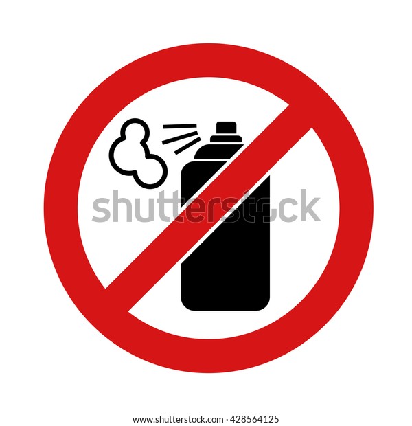 Black Aerosol Spray Can Icon On Stock Vector (Royalty Free) 428564125