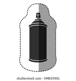 black aerosol sprays icon, vector illustraction design
