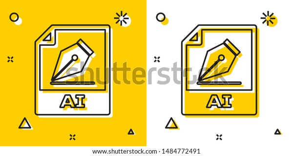 Black Ai File Document Download Ai Stock Vector Royalty Free