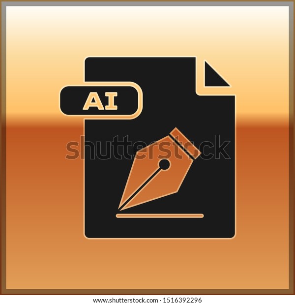 Black Ai File Document Download Ai Stock Vector Royalty Free