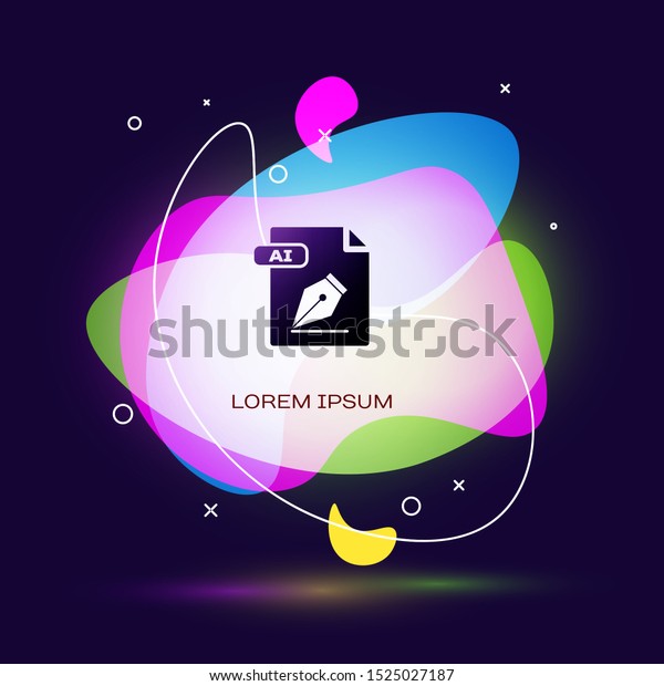 Black Ai File Document Download Ai Stock Vector Royalty Free