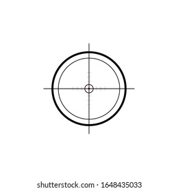 Black aim icon on white background.Flat isolated illustration