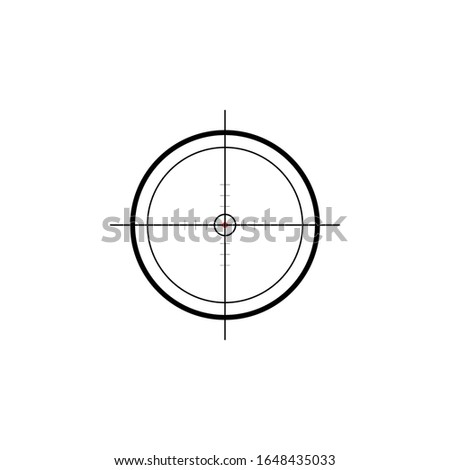 Black aim icon on white background.Flat isolated illustration
