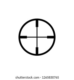 Black aim icon. Sniper scope crosshairs sign