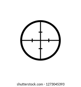 Black aim icon. Sniper scope crosshairs sign.