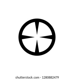 Black aim icon. Sniper scope crosshairs sign.