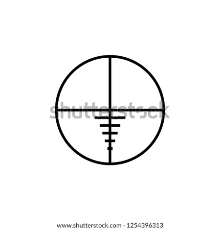Black aim icon. Sniper scope crosshairs sign.