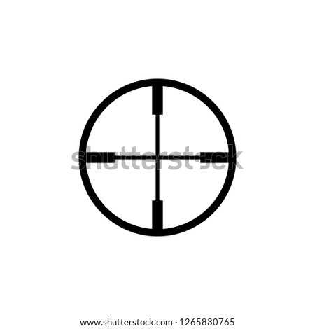 Black aim icon. Sniper scope crosshairs sign