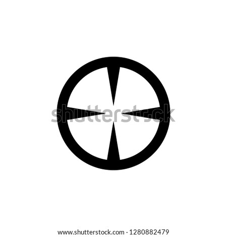 Black aim icon. Sniper scope crosshairs sign.