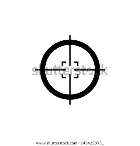 Black aim icon. Sniper scope crosshairs sign